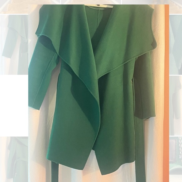 BCBGMaxAzria green wool blend coat - Picture 3 of 15